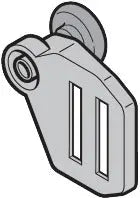 rolhouder oben met looprol beslag N, Links