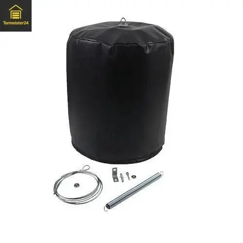 Dock-Shelter an einer Laderampe mit Vergleich von Fjong-Gummi, elastischem Seil, Klappkeil-Zugfeder sowie Top- und Seitenprofilen zur schnellen Auswahl des richtigen Zubehörs.
