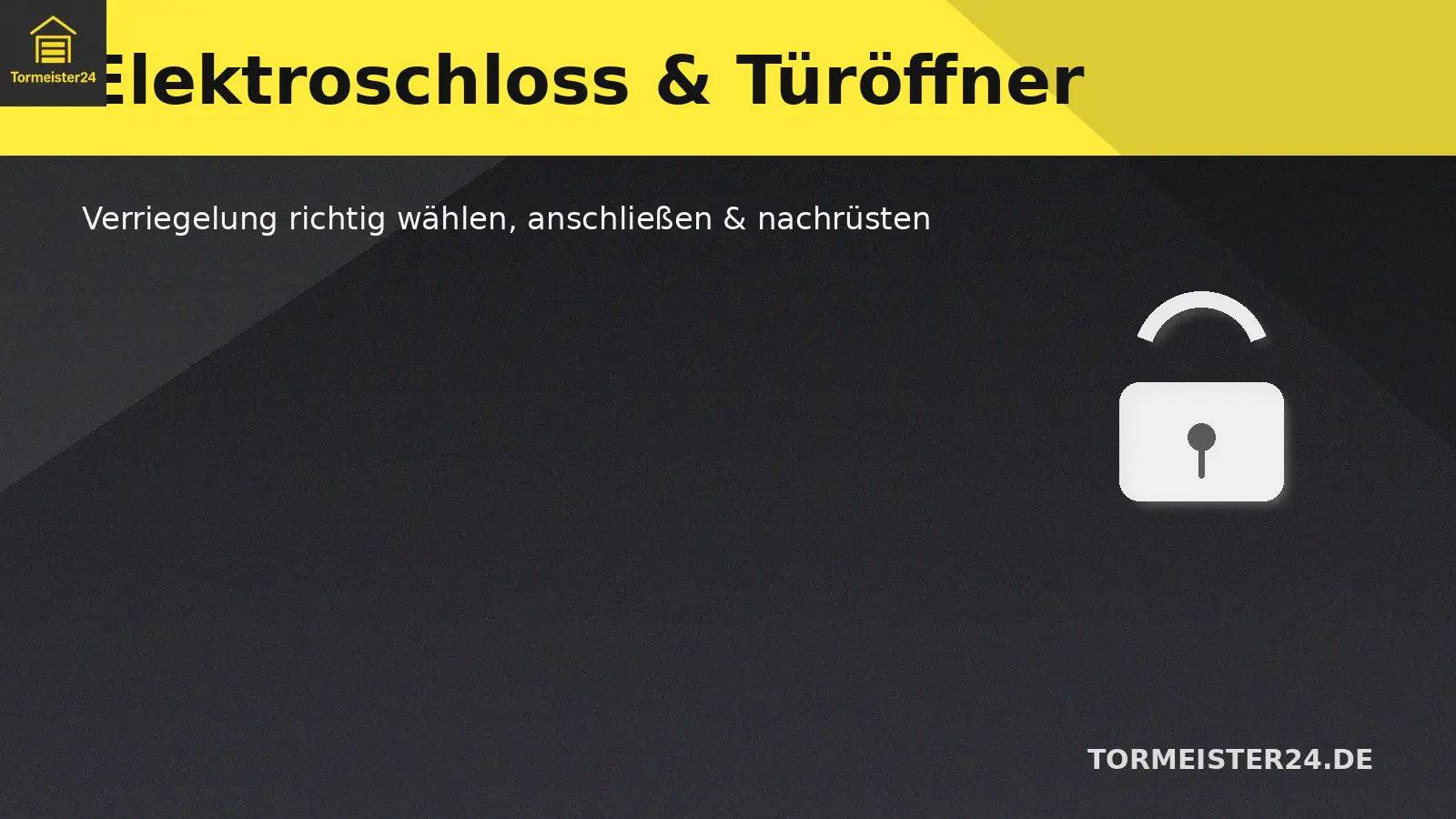 Elektroschloss und Türöffner – Verriegelung für Drehtor, Schiebetor und Pforte nachrüsten