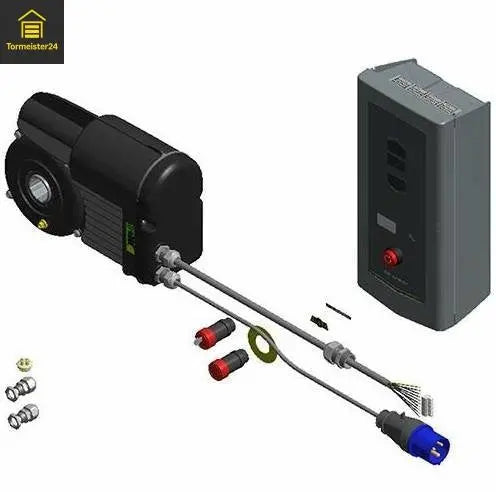 Normstahl IDO7 2H C700 Industrietorantrieb an einem Crawford- oder Normstahl-Sektionaltor mit C700-Steuerung, Soft-Start, Soft-Stop und Zubehör von Tormeister24.