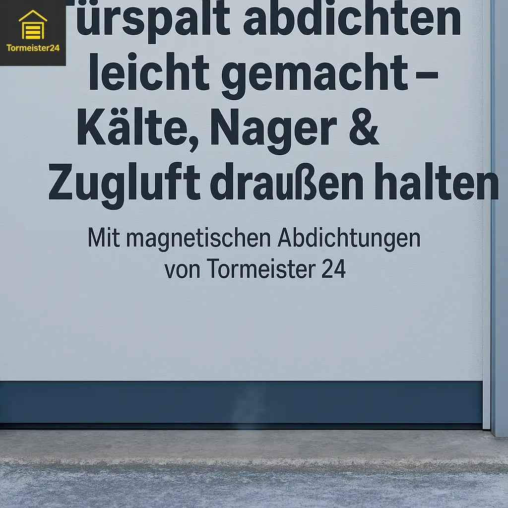Tormeister 24 Fachberater zeigt Tür-Spaltabdichtung im Einsatz