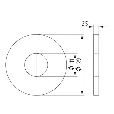 Flache Scheibe M10 x 30 mm Schweighöfer Tore