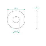 Flache Scheibe M5 x 15 TS100 Schweighöfer Tore
