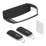 Zubehör: Torantrieb, 2 Handsender, Wandschalter, Montageset & Abhängeprofil.