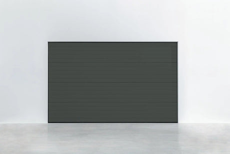 Garagentor Stucco Colore RAL 7022 – elegante Oberfläche in Umbragrau mit strukturierter Stucco-Optik