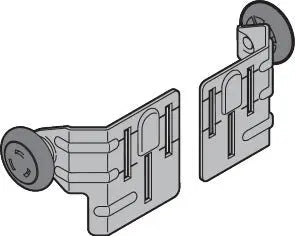 rolhouder RH023 Links, verzinkt, voor Z-beslag