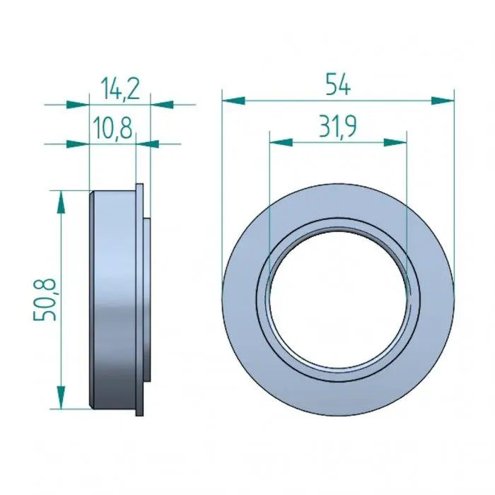 Kugellager für 1,25" Torwelle verzinkt