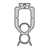 Marantec Torabschlussprofil (2 Kammern) 29x58 mm, 14 mm-Optosensoren Marantec