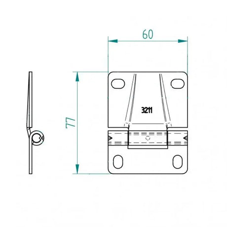 Hochwertiges Mittelscharnier ST3V / KIRigato