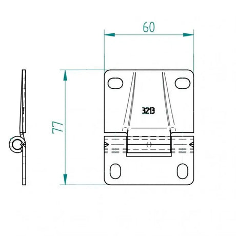 Industrie Mittelscharnier ST3V Paneele Hoesch