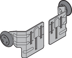 Rollenhalter RH023 rechts, RAL 9002 (für Z-Beschlag)