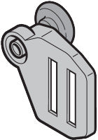 Rollenhalter oben mit Laufrolle Beschlag N, rechts