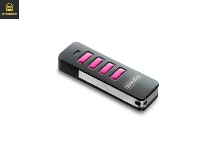 SOMMER Handsender Pearl Vibe 4-Befehl – schwarz/pink, 868,95 MHz Tormeister24 Handsender