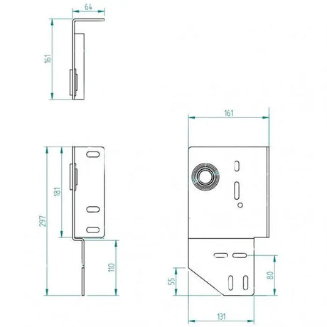 Seitenlagerkonsole 127 mm/Z15/1" Links - Tormeister24Seitenlagerkonsole 127 mm/Z15/1" Links
