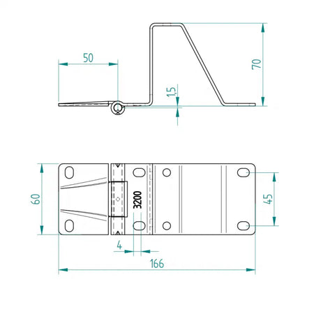 Industrietor Scharnier ST1V verzinkter Stahl