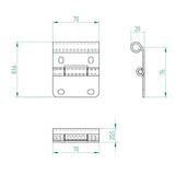 Montagebeispiel ConDoor CS45 Seitenscharnier