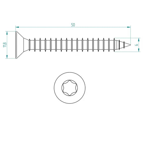 Senkspanplattenschraube 6x50 Schweighöfer Tore