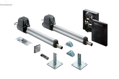 Sommer Drehtorantrieb twist 200 EL Set 2-flügelig – 130°, 550 mm Hub, DST-A 24, SOMloq2 Triebenbacher