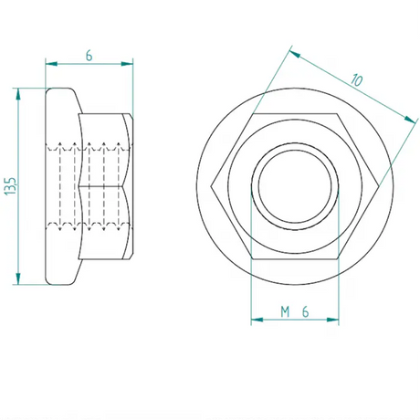 Sperrzahnmutter M6 Schweighöfer Tore