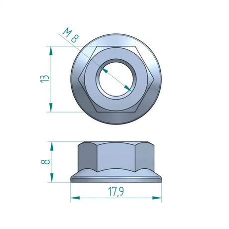 Sperrzahnmutter M8 Edelstahl Schweighöfer Tore