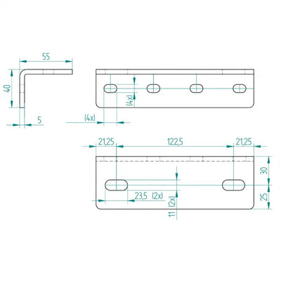 Verzinkte Corner Bracket 5 mm Stahl