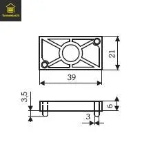 Zusatzplatte / Erhöhung für Auflaufstopper – Erweiterung für Schließkantensicherung an Toren Tormeister24